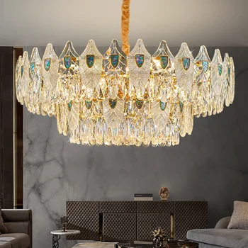  свет роскошная хрустальная люстра гостиная основная лампа простая столовая спальня комната дизайнерские лампы
