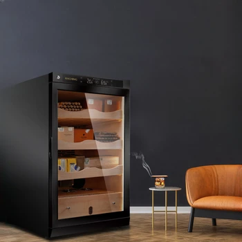 Сигарный шкаф C150A компрессор постоянная температура и влажность кедровая древесина бытовая коробка для сигар увлажняющий шкаф