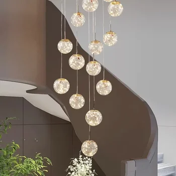 скандинавский домашний декор столовая Подвесные светильники внутреннее освещение лестничный светильник подвесной светильник люстра для гостиной