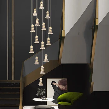 скандинавский домашний декор столовая Подвесные светильники внутреннее освещение лестничная лампа подвесной светильник подвесной светильник люстра для гостиной