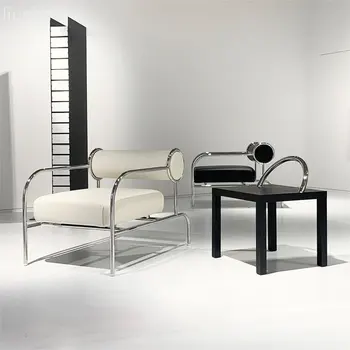 скандинавский магазин дизайнерской одежды диван нержавеющая сталь стул для отдыха легкий роскошный диван отель простой дом тихий стиль стул