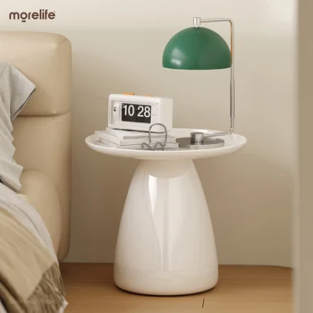 Скандинавский минималистичный журнальный столик Круглый пластиковый белый уникальный приставной столик Гостиная Роскошная простая мебель для дома Muebles Hogar