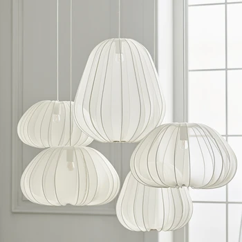 Скандинавский творческий подвесной светильник Индивидуальность Простые тонкие тканевые лампы для столовой, гостиной, спальни, прохода, романтической люстры