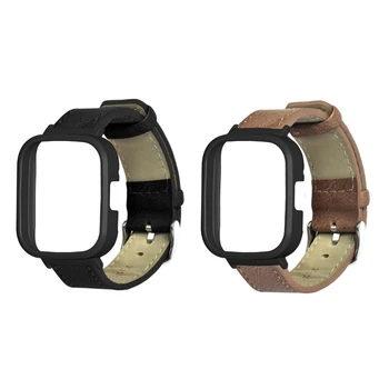 Спортивный ремешок для Redmi Watch 3 с защитной пленкой для экрана, мужской и женский мягкий кожаный ремешок