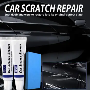  Средство для удаления царапин на автомобиле быстро восстанавливает царапины на кузове Композитная восковая паста для восстановления полировки с губкой для автомобилей
