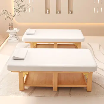 Тайская массажная кровать из массива дерева, расширенная массажная кровать, физиотерапевтическая кровать, раскладная массажная кровать, домашняя кровать