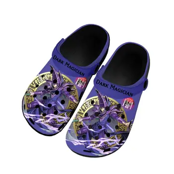 Темный маг YuGiOh Duel Monster Card Домашние сабо Изготовленная на заказ водная обувь Мужская женская подростковая обувь Сад Сабо Пляжная дыра Тапочки