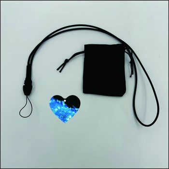 Терагерцовая энергетическая карта AIBAOTONG, черная подвеска в форме сердца с силиконовой ионной цепью