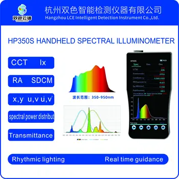 Тестер опасности синего света сетчатки Измеритель цветовой освещенности спектра освещенности Измеритель цветовой температуры HP350S Полное тестирование параметров