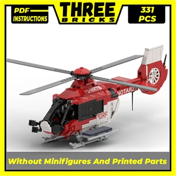 Технические Moc Bricks Военная модель Airbus H135 Вертолет Модульные строительные блоки Подарки Игрушки Для детей DIY Наборы Сборка