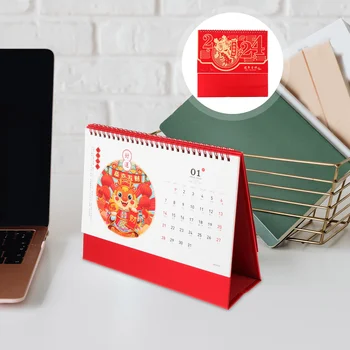 Традиционный китайский настольный календарь Офисный настольный планировщик Декор рабочего стола Рабочий офис Рабочий календарь