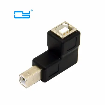 угол 90 градусов L тип USB 2.0 B Переходник на папу-мама, разъем для принтера, разъем для принтера Бесплатная доставка