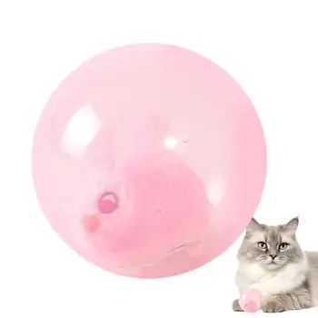 Умный мяч Кошка Игрушка Мультфильм Самодвижущаяся кошка Игрушечный мяч USB Перезаряжаемый интерактивный игрушка для домашних животных Катящийся мяч для домашних кошек Котята К