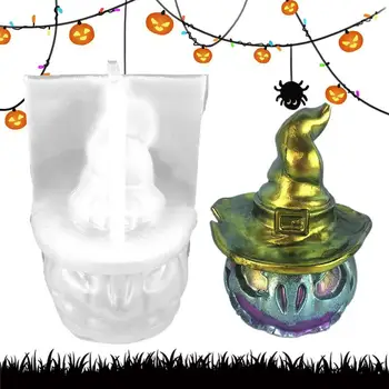  Форма из тыквенной смолы Многоразовая свеча для изготовления силиконовой формы Многофункциональная тыква на Хэллоуин Портативная смоляная форма Аксессуары для дома