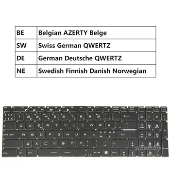 швейцарская немецкая бельгийская скандинавская клавиатура SD NW для MSI GS60 GS70 2PC 2PE 2PL 2PM 2QC 2QD 2QE 6QC 6QD 6QE 6QE Ghost/ Stealth/ Pro Подсветка