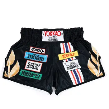 Шорты для тайского бокса Высокоэластичные тайские боксерские шорты Брюки Sanda Брюки для боевых тренировок Брюки для бега Фитнес Штаны