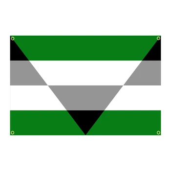 Эгоромантический флаг 3x5Ft Poly Rainbow Inclusive Flag