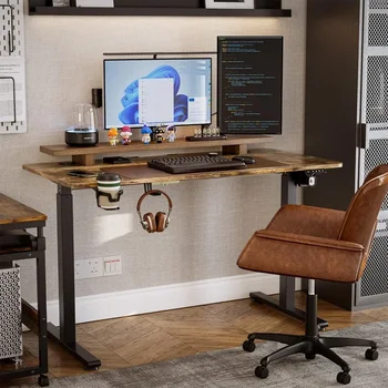 Электрический регулируемый по высоте стол Офисные столы Стоячий стол - Стоячий стол со сращивающей платой Компьютерный стол Чтение Геймер Ноутбук