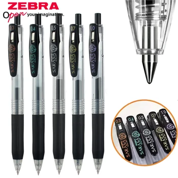Япония ZEBRA Гелевая ручка JJ15 0,3 / 0,4 / 0,5 / 0,7 / 1,0 мм Черная ручка Пресс Подпись Ручка Школьные канцелярские принадлежности