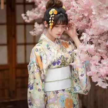 Японское традиционное кимоно кардиган женское платье халат юката гейша косплей одежда азиатский перформанс фотосессия Японское традиционное кимоно кардиган женское платье халат юката гейша косплей одежда азиатский перформанс фотосессия 1