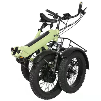 Joyebikes 48 В 500 Вт Bafang Передний мотор Трайк Толстая шина 7 Speed Складной электрический трехколесный велосипед для продажи взрослым
