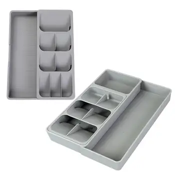  Маленький ящик Кэдди для столовых приборов Ножи Кухонное хранилище Ящик для столового серебра Органайзер Поднос для посуды для кухонных аксессуаров
